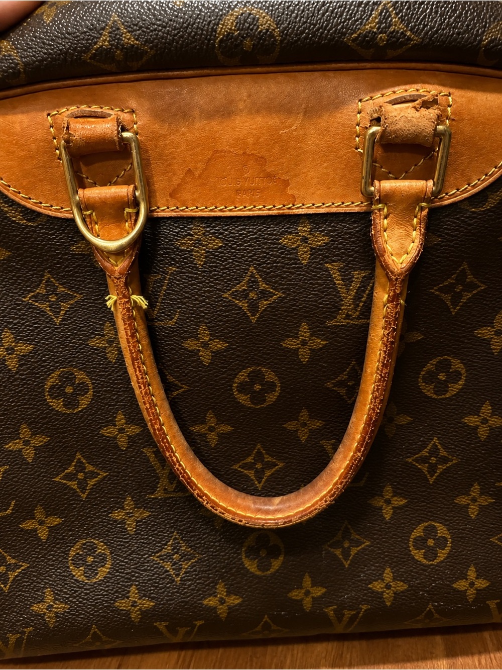 Louis Vuitton Monogram Deauville Handbag Vanity Bag MB0063 Made in France - Picture 9 of 14